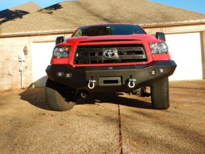 Toyota Tundra Front Bumper - DV8 Offroad - Steel Construction, 2 Stage Powder Coat Finish - Textured Black - `07-`13 Toyota Tundra Front Bumper - DV8 Offroad - Steel Construction, 2 Stage Powder Coat Finish - Textured Black - `07-`13